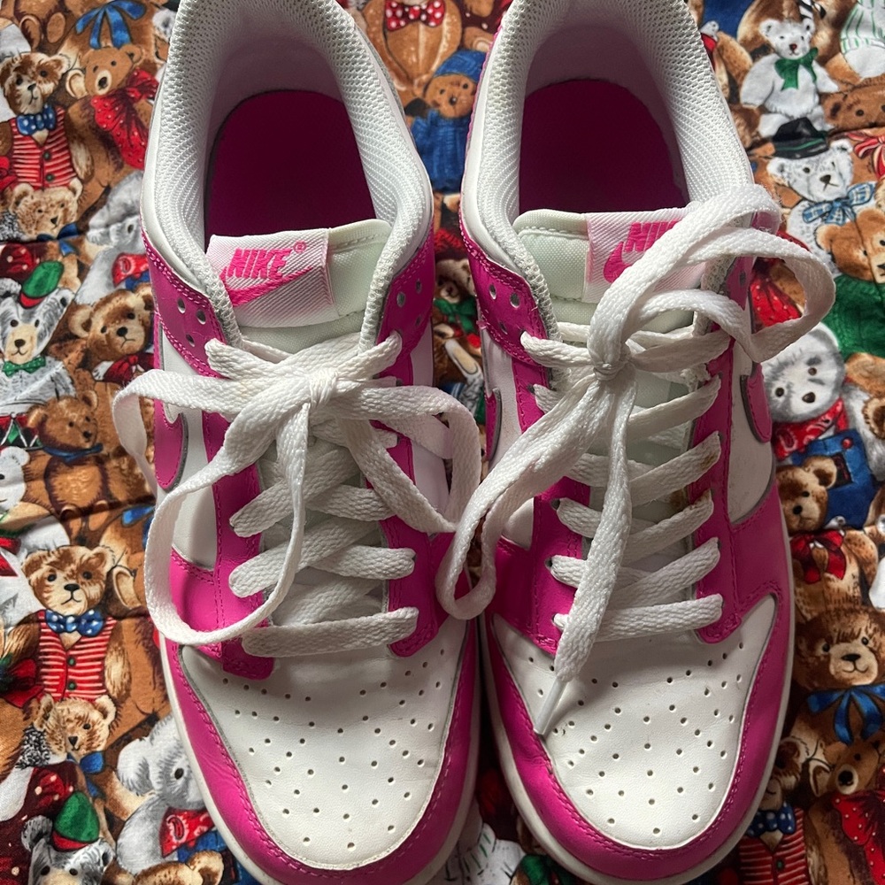 Fuchsia dunks in a size 6.5! Worn once!
